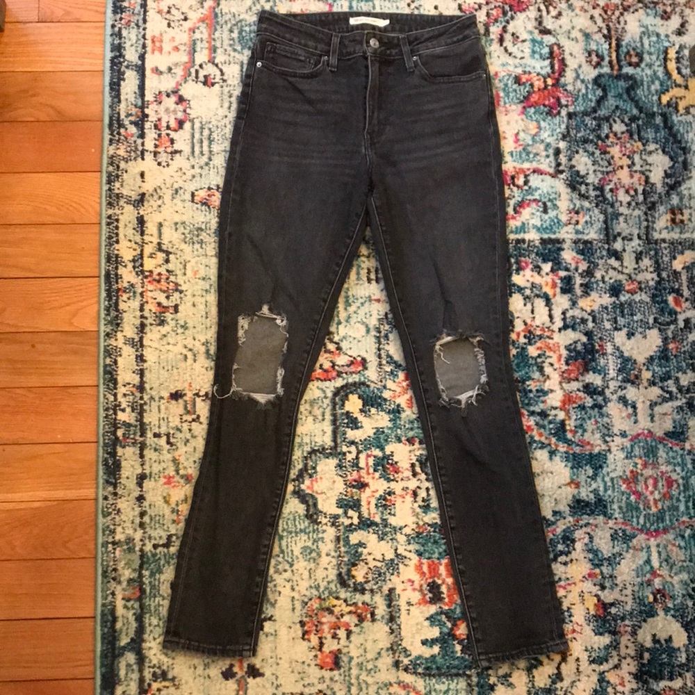 Levi’s 721 High Rise Ripped Jeans